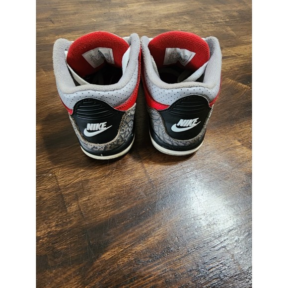Nike Air Jordan 3 Retro Fire Red Cement Grey 13C Toddler CQ0489-600 toddler boys - Picture 6 of 10